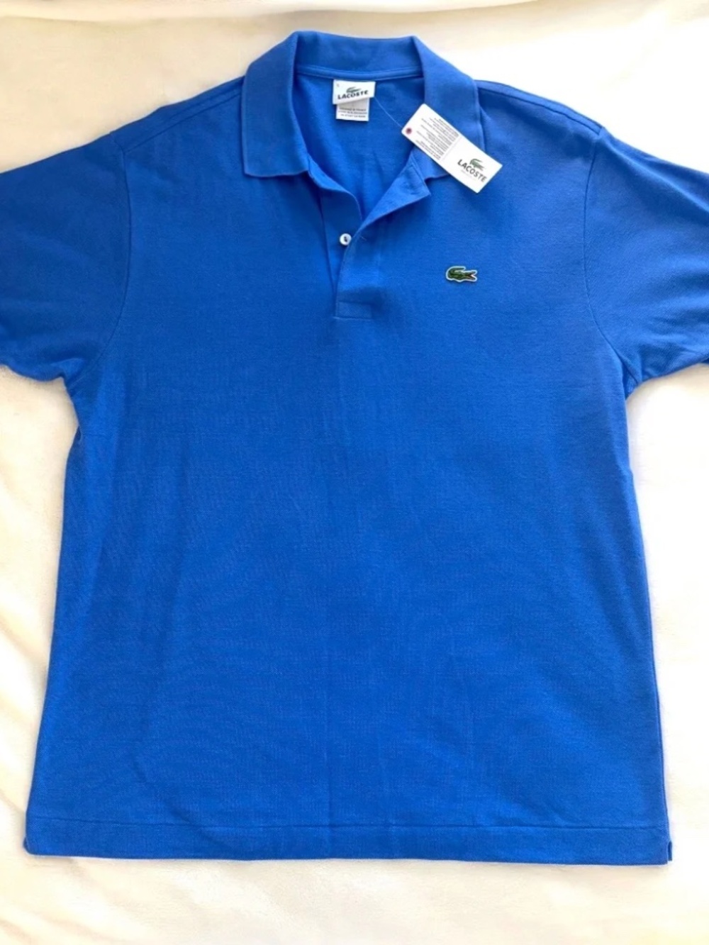 LACOSTE Pique Polo in Blue (Size: Medium-Large) NEW